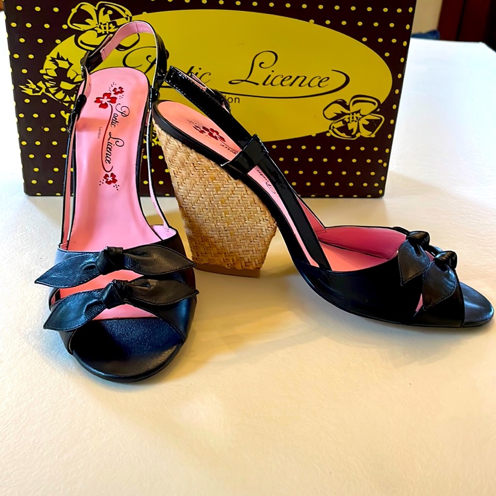 Poetic License sz 8.5 leather upper sandals